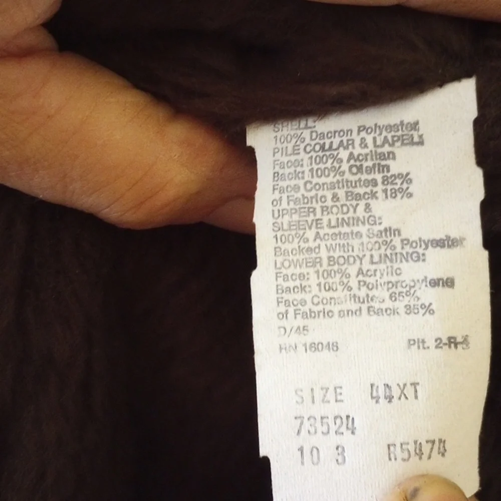 Sears, 44XT, Vintage Tan Winter Button-Down Coat - Picture 5 of 6